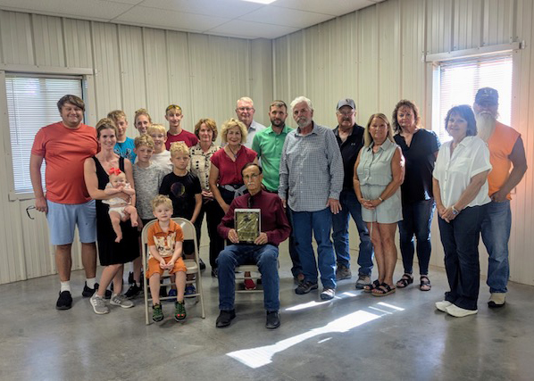 Laurie and Gale Lush with family after receiving the ACGF Leadership Award for 35 Years of Service